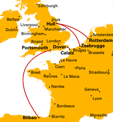 PO Ferry Routes