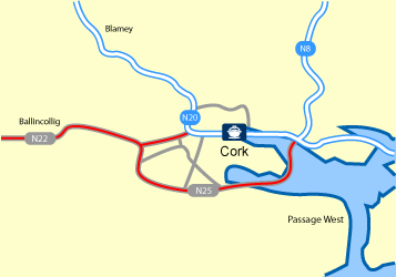 Cork Ferry Port Map