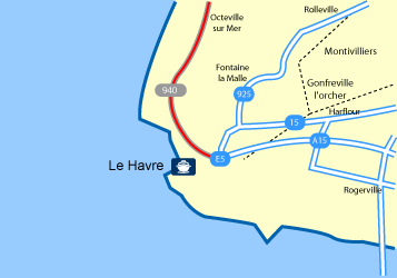 Le Havre Ferry Port Terminal Map