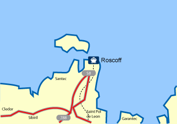 Roscoff Ferry Port Terminal Maps