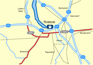 Rostock Ferry Port Map