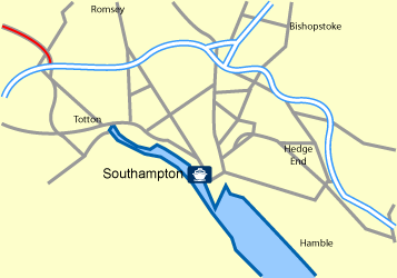 Southampton Ferry Port Route Map
